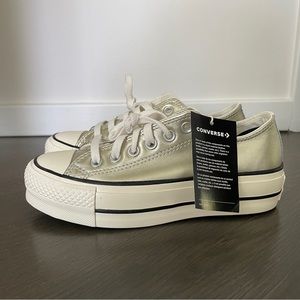 Leather Converse platform sneakers